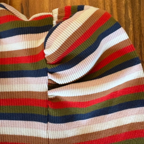 Veronica Beard Jeans Women’s Cedar Multi Striped Ribbed Turtleneck XS Shirt Top - Picture 5 of 9